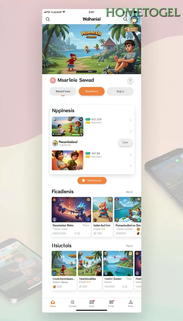Cuplikan layar KEPO66 — menu navigasi
