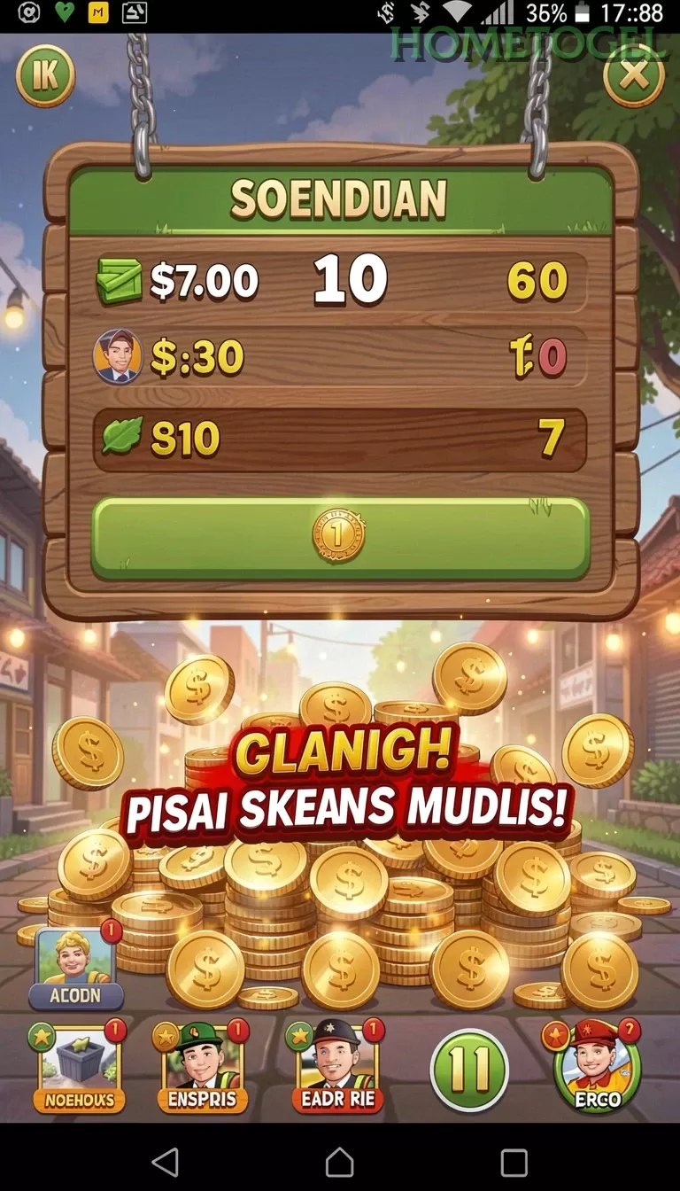 Cuplikan layar LUCKYDF — aktivitas
