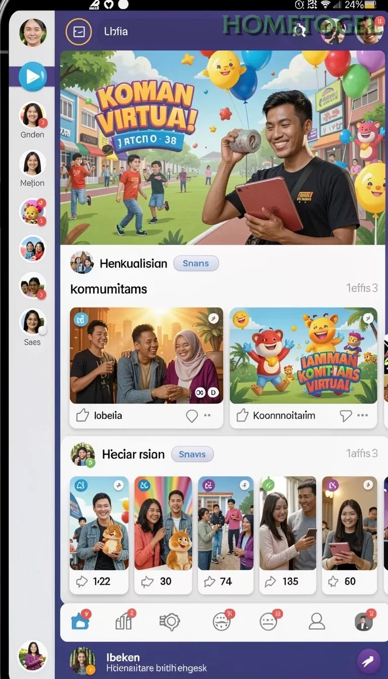 Cuplikan layar H891 — menu navigasi