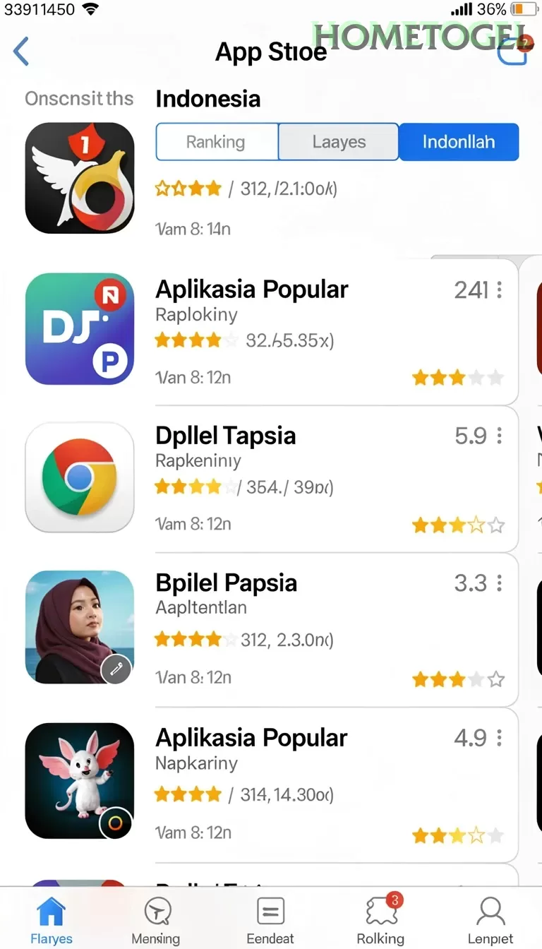 Cuplikan layar GIM999 — halaman utama