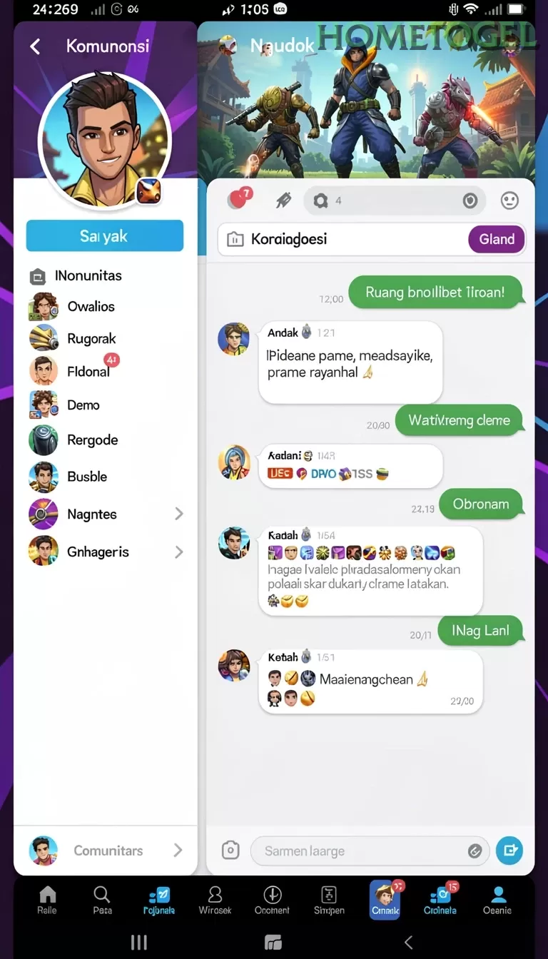 Cuplikan layar KEPO66 — pengaturan akun